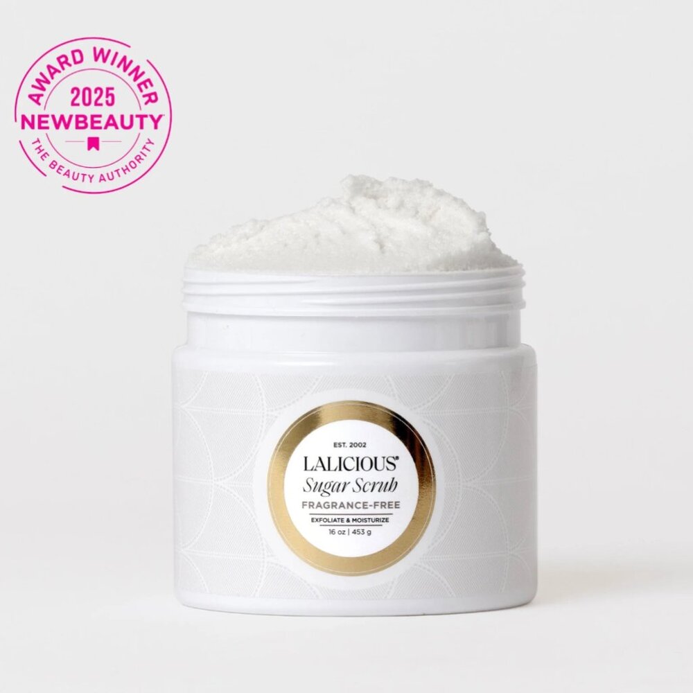 Lalicious Fragrance-Free Sugar Scrub 16oz